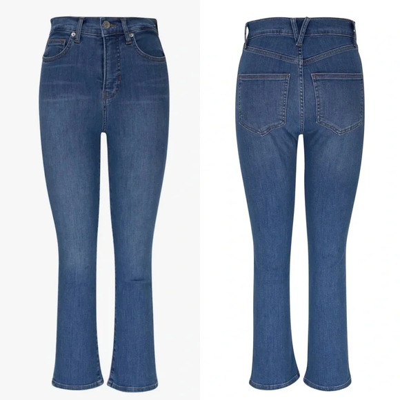 Veronica Beard Carly High Rise Kick Flare Denim Blue Jeans in Sierra Size 27 / 4 - Picture 1 of 12